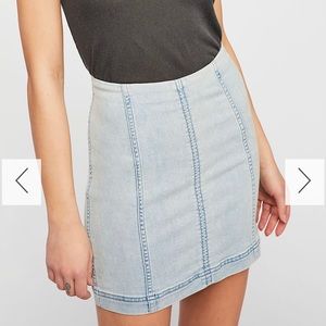 Free People Modern Femme Denim Skirt